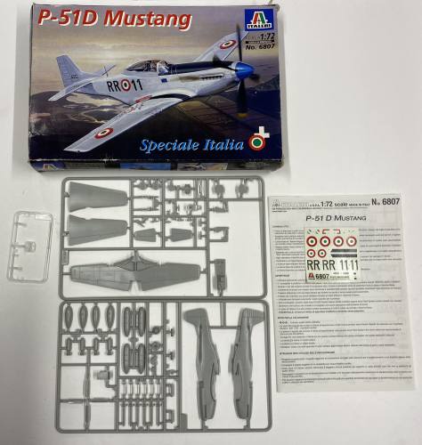 KINGKIT MODEL SCRAPYARD 1/72 ITALERI 6807 P-51D MUSTANG  NO CANOPY 