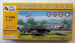 MARK I MODELS 1/144 14469 DH VAMPIRE FB.5/FB.51/FB.52A/MK.6