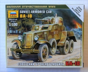 ZVEZDA 1/100 6149 SOVIET ARMOURED CAR BA-10