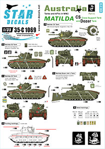 Star Decals 1/35 35-C1069 Australian Matilda. Matilda Close Support and Dozer tank.