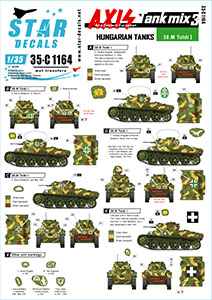 Star Decals 1/35 35-C1164 Axis Tank mix   3. Hungarian tanks in WW2  38.M Toldi I