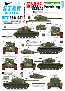 Star Decals 1/35 35-C1267 USMC M26/M26A1 Pershing. Marine Corps in Korea 1950-53.