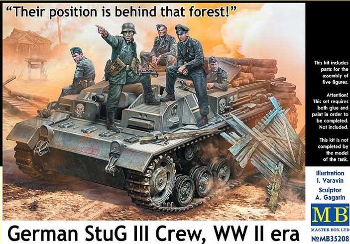 MASTERBOX 1/35 35208 GERMAN STUG III CREW - BEHIND THE FOREST