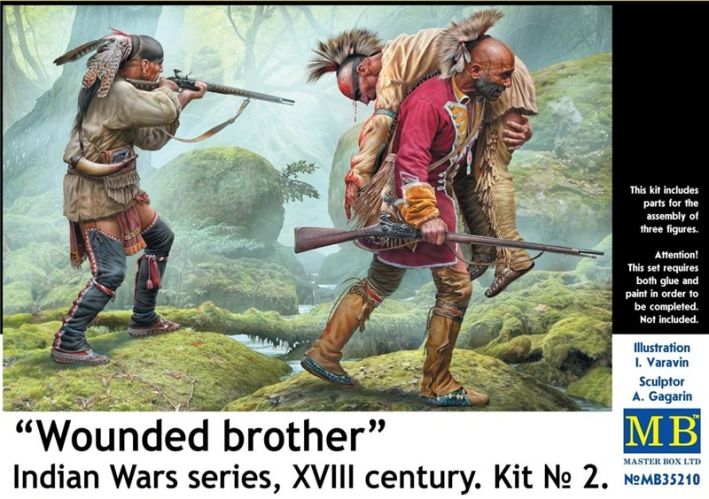 MASTERBOX 1/35 35210 INDIAN WARS ERIES XVII CENTURY  2 WOUNDED BROTHER