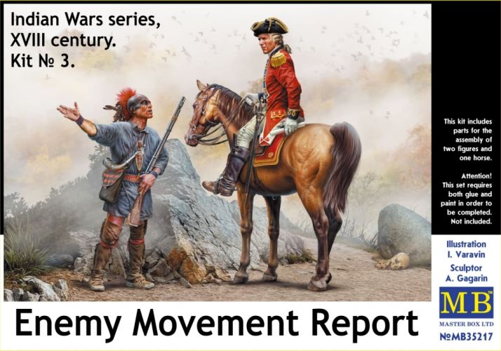 MASTERBOX 1/35 35217 INDIAN WARS SERIES XVIII CENTURY  3 ENEMY MOVEMENT REPORT