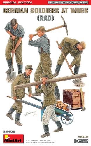 MINIART 1/35 35408 GERMAN SOLDIERS AT WORK  RAD 