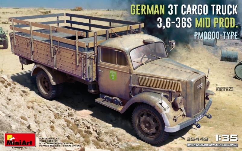 MINIART 1/35 35449 GERMAN 3T CARGO TRUCK 3  6-36S MID PRODUCTION