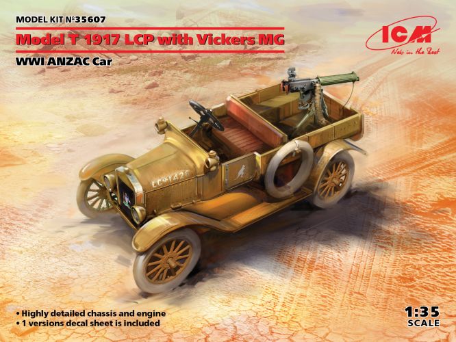 ICM 1/35 35607 MODEL T 1917 LCP WITH VICKERS MG