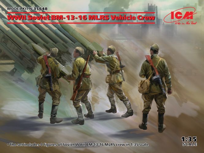ICM 1/35 35648 WWII SOVIET BM-13-16 MLRS VEHICLE CREW