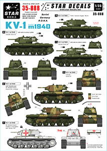 Star Decals 1/35 35-888 KV-1 model/1940. Soviet  Germany  RONA.