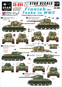 Star Decals 1/35 35-894 Finnish Tanks in WW2   4. T-34-85 in ww2  T-34 in cold war