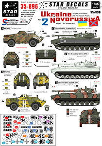 Star Decals 1/35 35-896 Ukraine and Novorussiya   2. BRDM-2 and 2S1 Gvozdika SPG