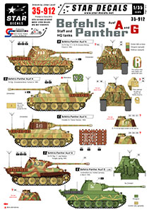 Star Decals 1/35 35-912 Befehls-Panther Ausf A and G.