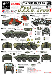 Star Decals 1/35 35-945 Post Soviet AFVs   1. Former Soviet republics. BTR-70  BTR-80  BRDM-2 etc