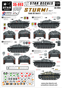 Star Decals 1/35 35-993 Sturm    7. StuG III Ausf E. StuG.Abt 192/201/203.