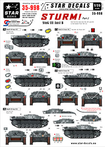 Star Decals 1/35 35-998 Sturm    2. StuG III Ausf B. StuG.Abt 192/201/203.