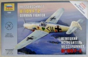 ZVEZDA 1/72 7302 MESSERSCHMITT Bf 109 F-2 - SNAP KIT