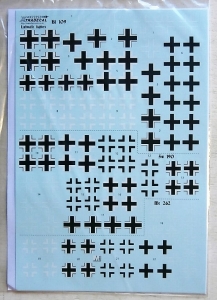 XTRADECAL 1/72 72252 LUFTWAFFE FIGHTER CROSSES Bf 109 Fw 190 Me 262