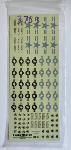 SCALE-MASTER 1/48 3753  SM30 LOW VISIBILITY INSIGNIA