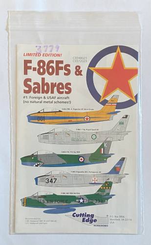 CUTTING EDGE  3779. CED48021 F-86FS   SABRES