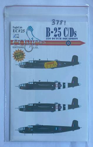 DISCOUNT DECALS 1/48 3781. EAGLE Cals 48-25  B-25 C/DS
