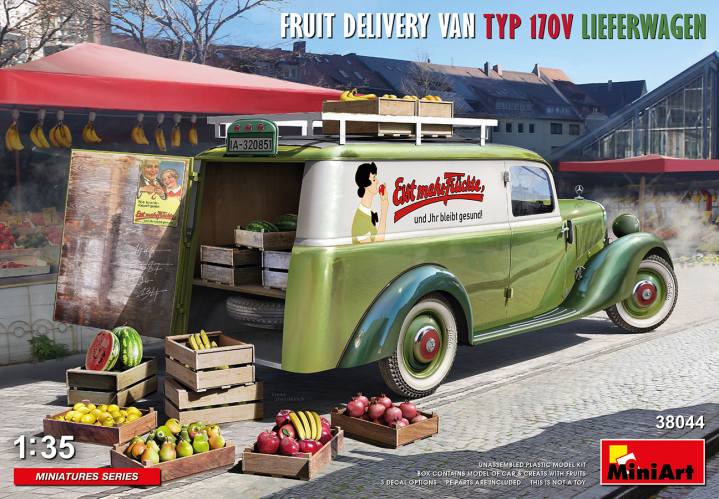 MINIART 1/35 38044 FRUIT DELIVERY VAN TYP 170V LIEFERWAGEN