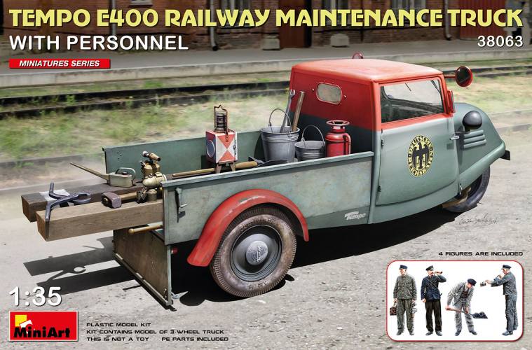 MINIART 1/35 38063 TEMPO E400 RAILWAY MAINTENANCE TRUCK