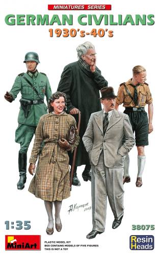 MINIART 1/35 38075 GERMAN CIVILIANS 1930S-40S RESIN HEADS