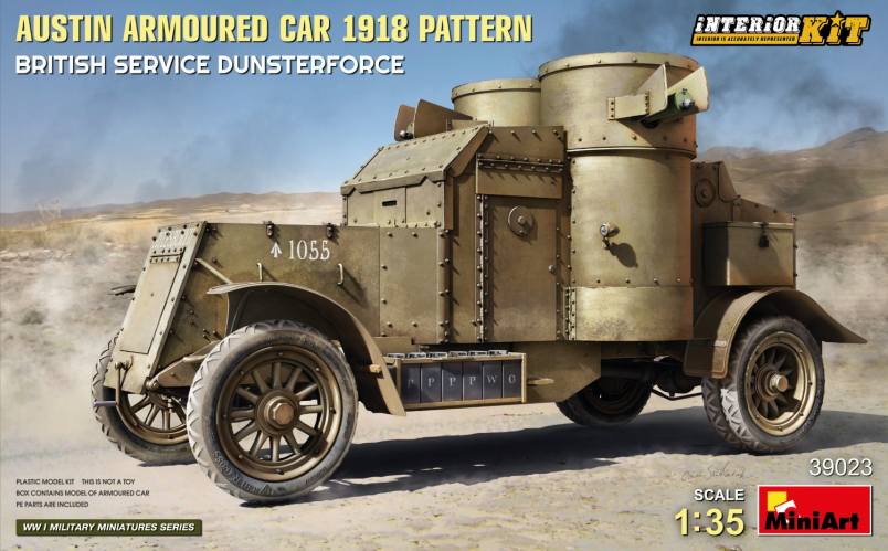 MINIART 1/35 39023 AUSTIN ARMOURED CAR 1918 PATTERN BRITISH SERVICE DUNSTERFORCE