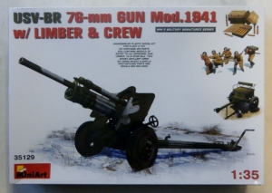 MINIART 1/35 35129 USV-BR 76mm GUN w/ LIMBER   CREW 1941