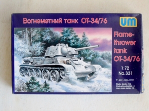 UNIMODEL 1/72 331 FLAMETHROWER TANK OT-34/76