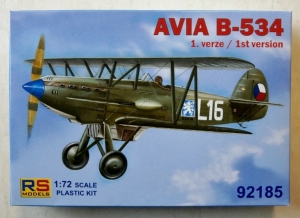 RS MODELS 1/72 92185 AVIA B-534 1st VERSION