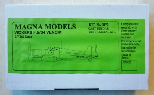MAGNA 1/72 7872 VICKERS F.5/34 VENOM