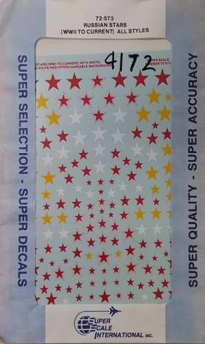 DISCOUNT DECALS 1/72 4172. 72-573 RUSSIAN STARS WWII TO CURRENT