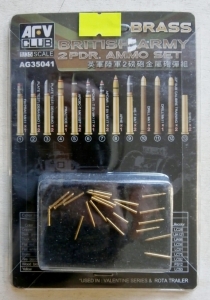 AFV CLUB 1/35 35041 BRITISH ARMY 2 Pdr AMMO SET BRASS