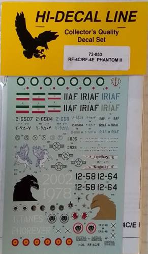 HI DECAL 1/72 4270. 72-053  RF-4C/RF -4E PHANTOM II