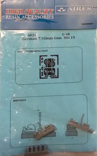 AIRES HOBBY MODELS 1/48 4024 GERMAN 7 92MM GUN MG 15