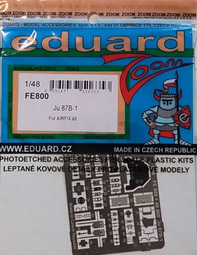 EDUARD 1/48 FE800 JU 87B-1 FOR AIRFIX KIT