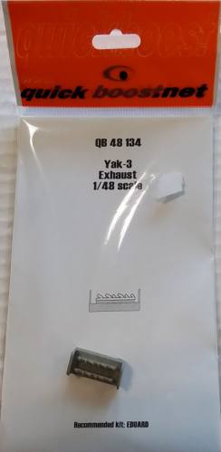 QUICKBOOST.NET 1/48 QB 48 134 YAK-3 EXHAUST RECOMMENDED KIT  EDUARD