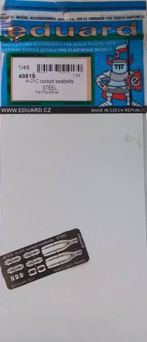 EDUARD 1/48 49819 H-21C COCKPIT SEATBELTS STEEL FOR ITALERI KIT