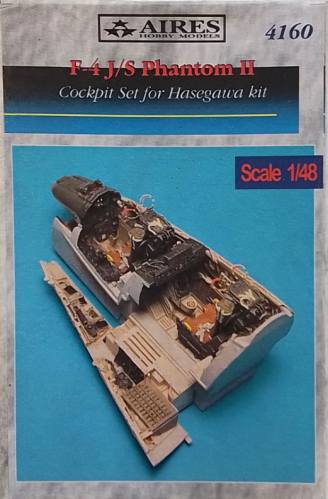 AIRES HOBBY MODELS 1/48 4160 F4 J/S PHANTOM II COCKPIT SET FOR HASEGAWA KIT