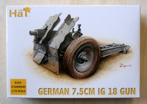 HAT INDUSTRIES 1/72 8163 GERMAN 7.5cm IG 18 GUN