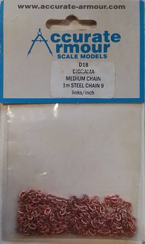 ACCURATE ARMOUR  D18 DIORAMA MEDIUM CHAIN IM 1M STEEL CHAIN 9