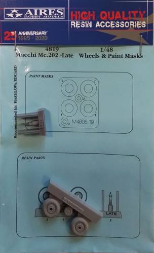 AIRES HOBBY MODELS 1/48 4819 MACCHI MC.202 -LATE WHEELS   PAINT MASKS