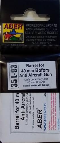 ABER 1/35 35L-93 BARREL FOR 40 MM BOFORS ANTI AIRCRAFT GUN