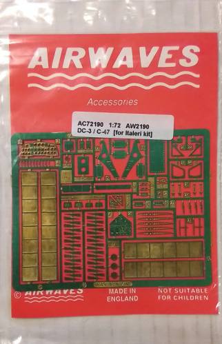 AIRWAVES 1/72 AC72190 DC 3 / C 47  FOR ITALERI KIT 