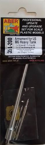 ABER 1/35 35L-200 ARMAMENT FOR US M6 HEAVY TANK
