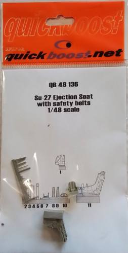 QUICKBOOST.NET 1/48 QB 48 136 SU-27 EJECTION SEAT WITH SAFETY BELTS