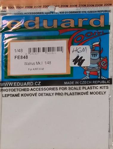 EDUARD 1/48 FE848 WALRUS MK. 1 FOR AIRFIX KIT