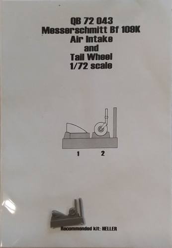 QUICKBOOST.NET 1/72 QB 72 043 MESSERSCHMITT BF 109K AIR INTAKE AND TAIL WHEEL